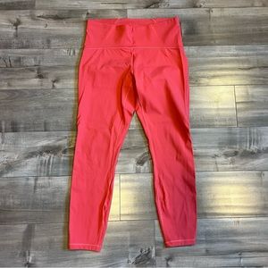 Lululemon train times leggings in poppy coral - size 10